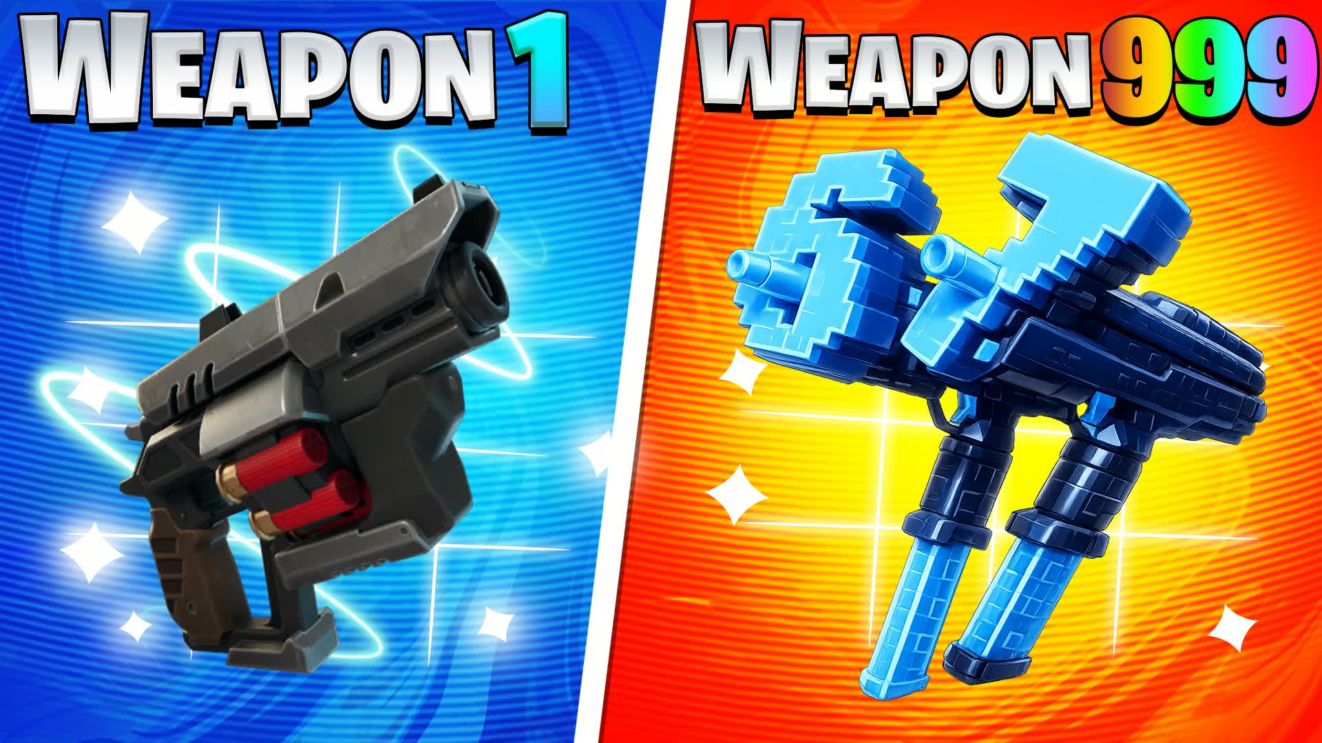 GUN GAME 🔫 SUPER WEAPONS ⭐ ONE SHOT