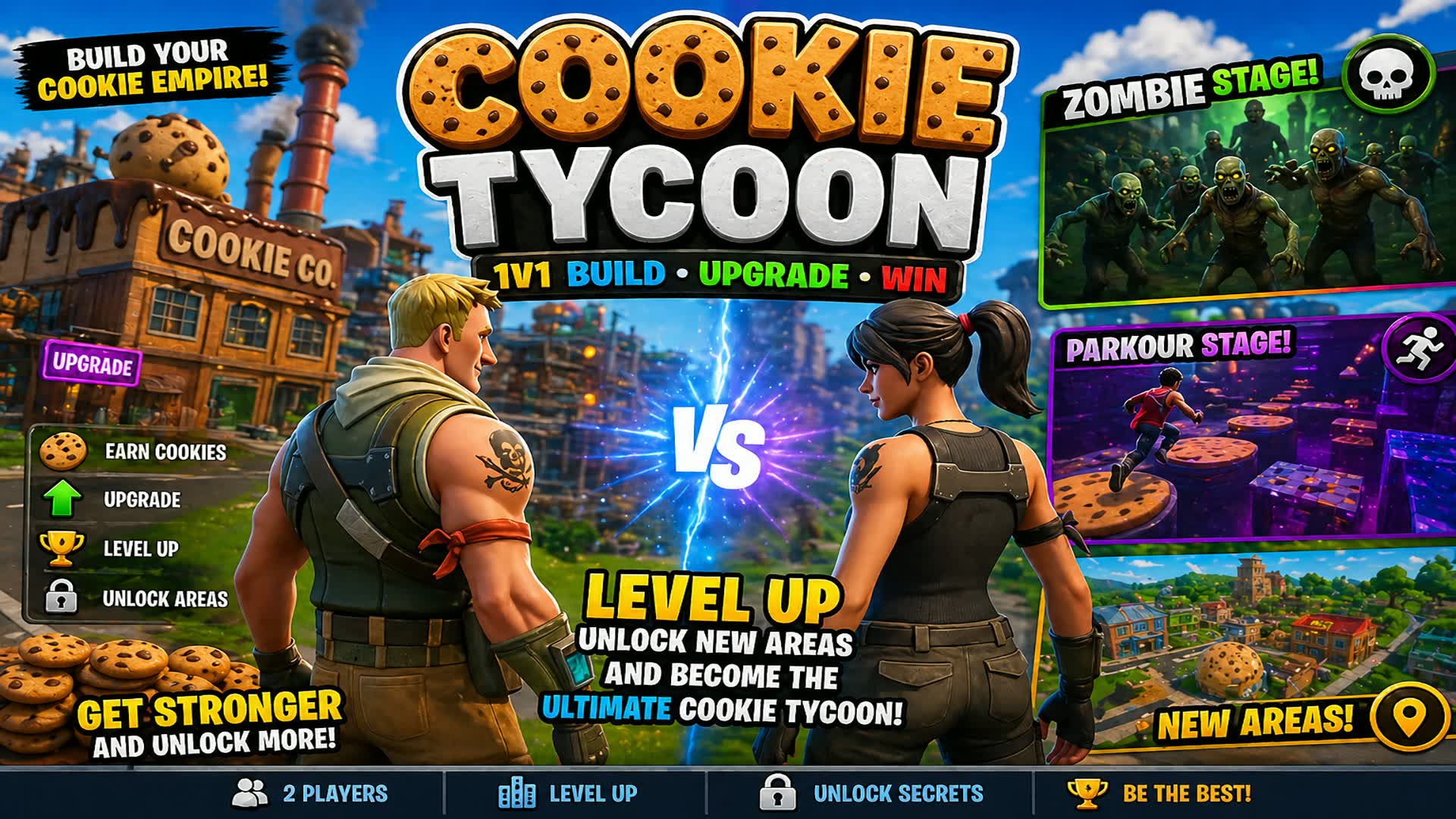 Cookie Tycoon 🍪 1v1 Battle, Upgrades🍪