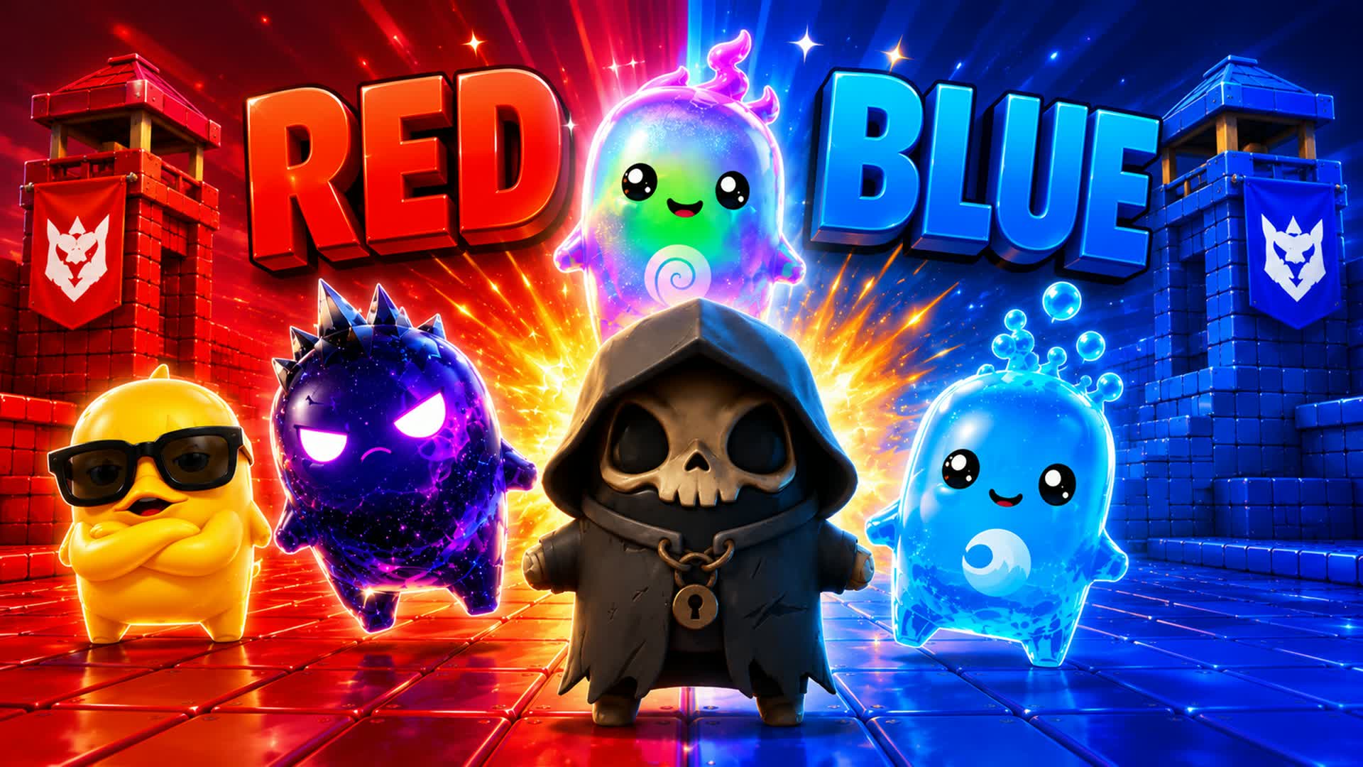 🔴 RED vs BLUE 🔵 Fast Team Combat