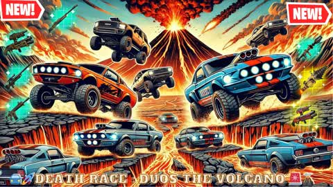 🚘🚀Death race : DUOS The volcano 🚨🌋