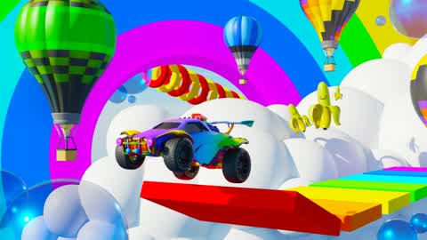 🌈Rainbow Obby Car Parkour Speedrun🌈