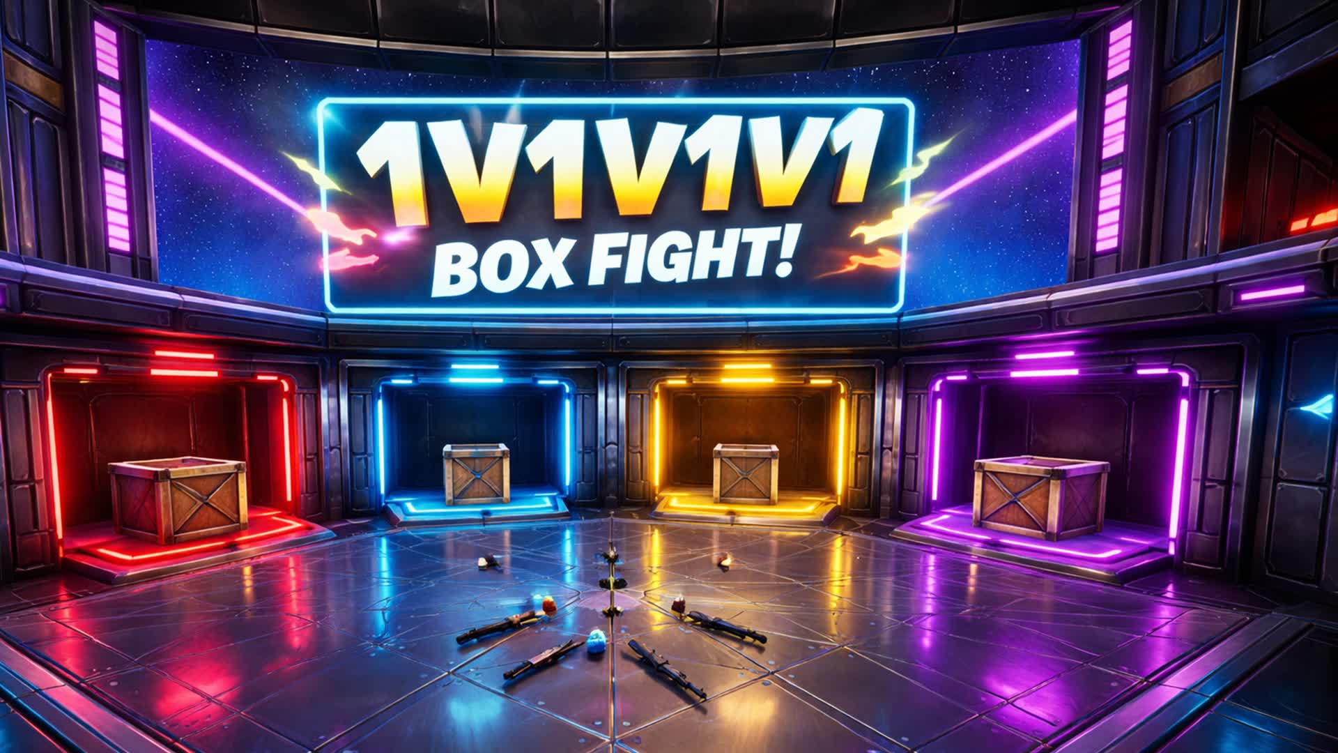 1v1v1v1 box + freebuild + aim training