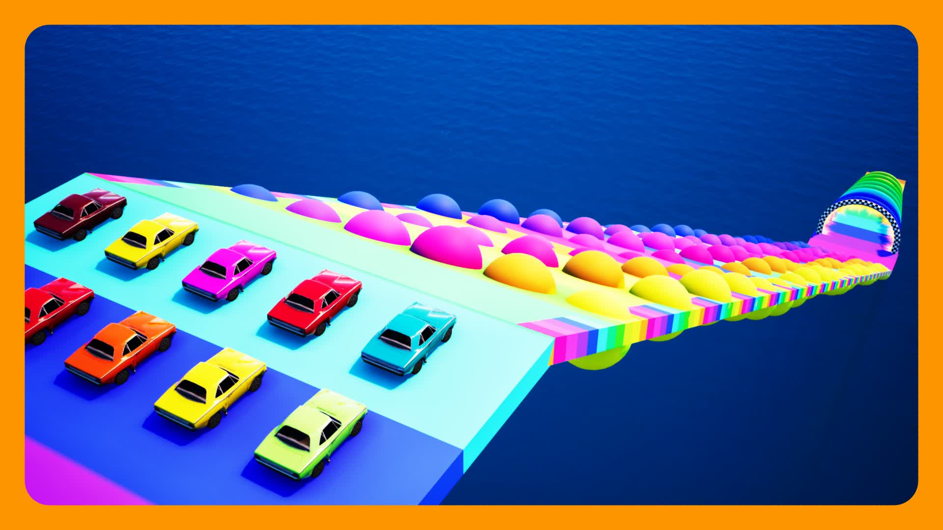 CARS RAINBOW MEGA RAMP🚗🌈