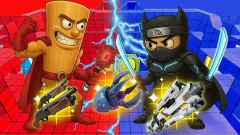 SUPER HEROES🦸♂️Red vs Blue Brainrot !