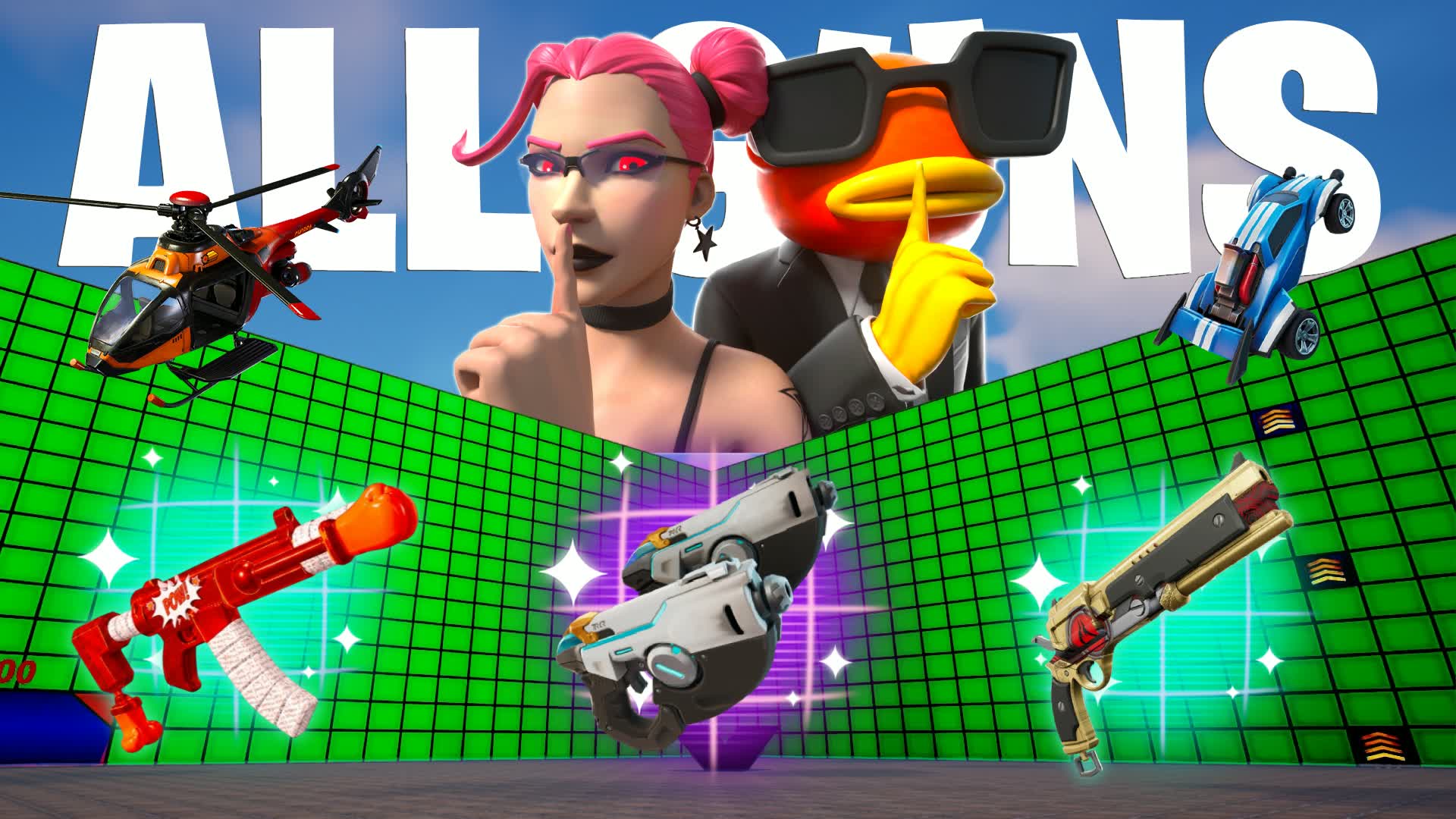1V1 WITH EVERY GUN & SUPER POWER