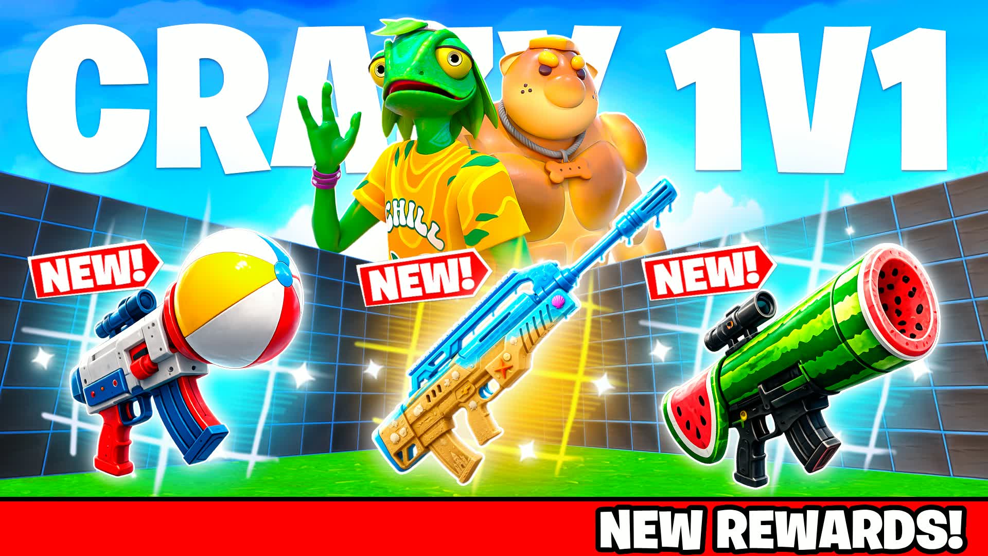 CRAZY 1V1 FFA - ALL GUNS & RIDES