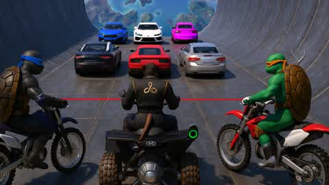 MEGA RAMP WITH WEAPONS GUN GAMES