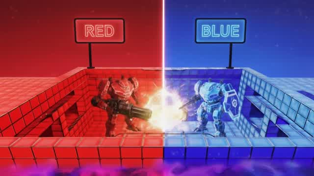 GIANT RED VS BLUE 🔴🔵
