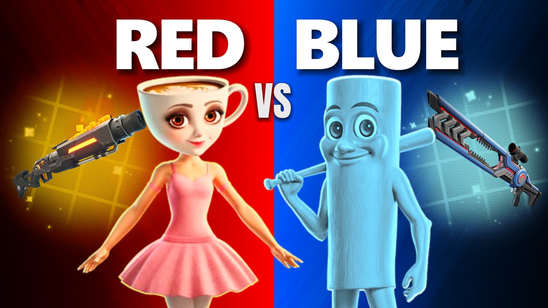 EXTREME RED vs BLUE: ALL WEAPONS 🔴🔵