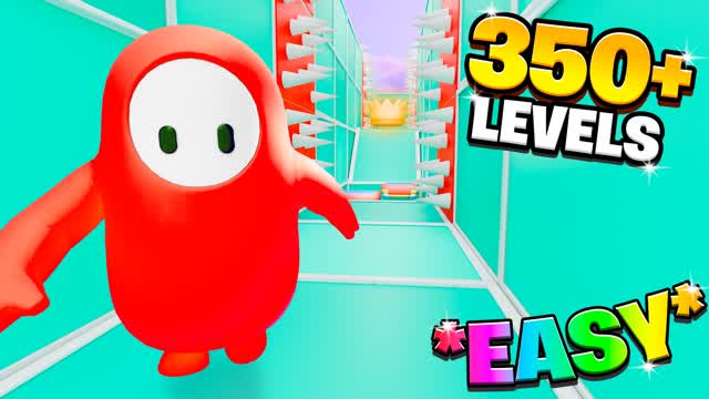 VERY EASY PARKOUR 350+ FALL GUYS 🌈