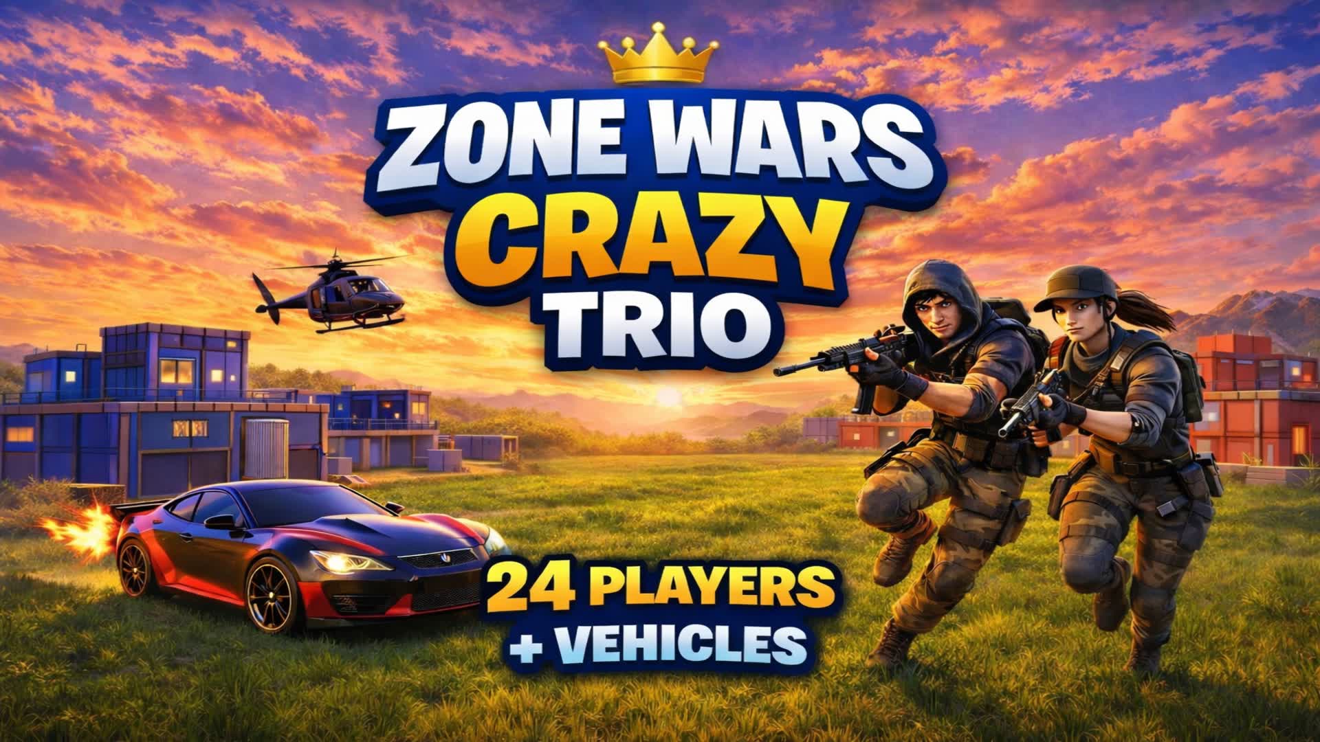 👑 ZONE WARS CRAZY TRIO + VEHICLES 👑