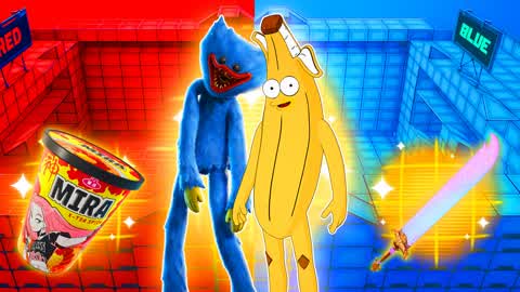 WUGGY VS BANANA RED VS BLUE🔴🔵ITSRAZZI