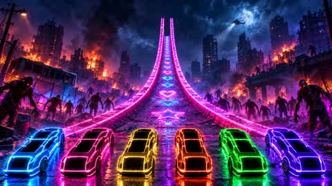 SUPER BATTLE - CAR - RAMP - ZOMBIE
