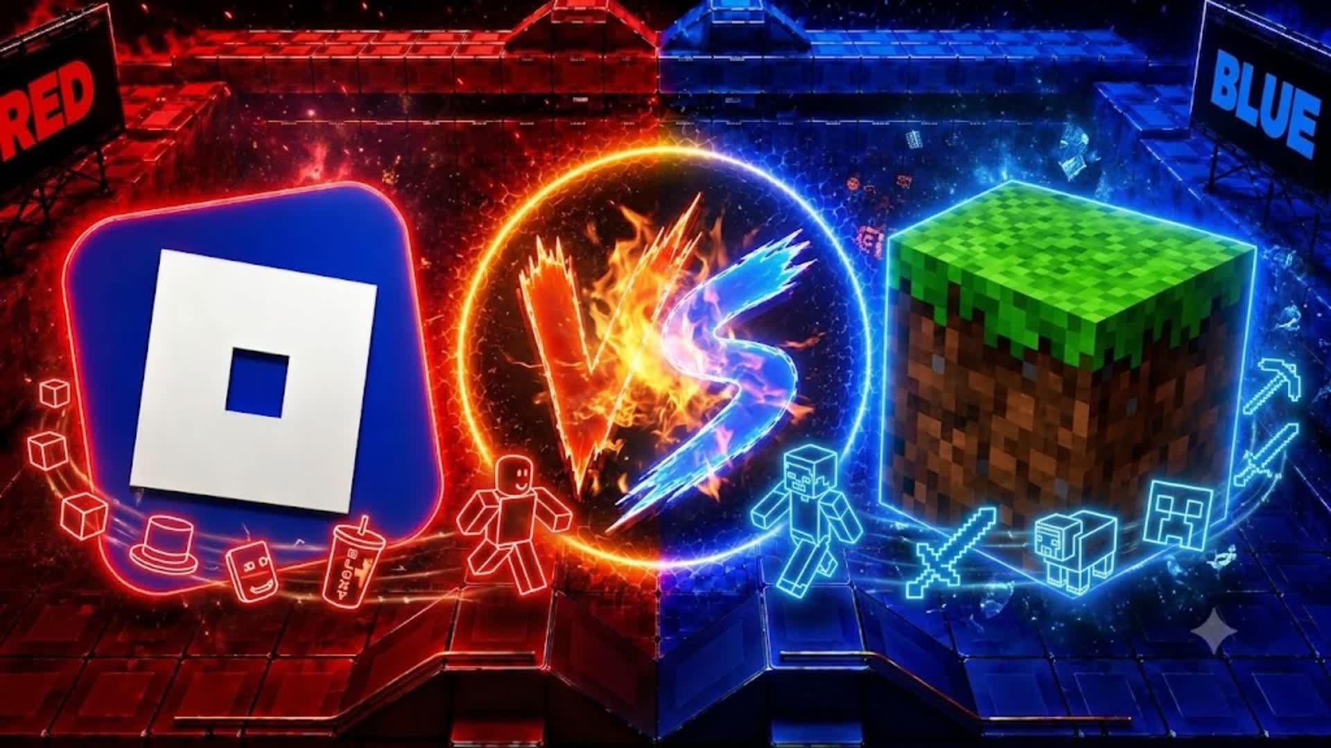 RED VS BLUE NEW UPDATED MAP 🔵🔴