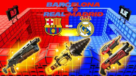 BARCELONA VS REAL MADRID RED VS BLUE