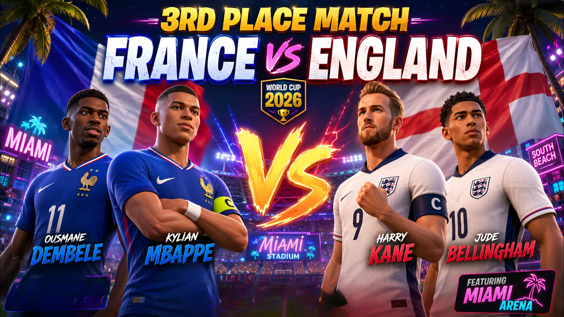 ENGLAND vs FRANCE 3rd PLACE MATCH WORLD