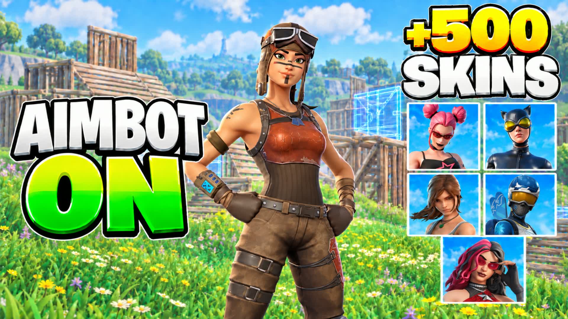 ALL SKINS WITH AIMBOT 1V1 ✨