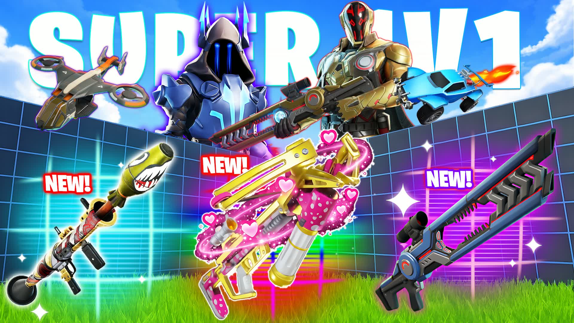 ⭐SUPER 1V1 ALL GUNS & VEHICLES