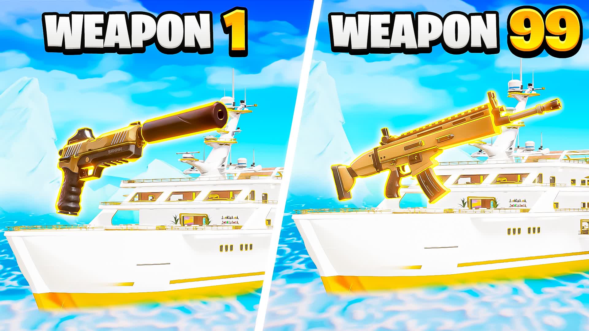 BIRTHDAY YACHT RANDOM GOLD GUN GAME 🛥️