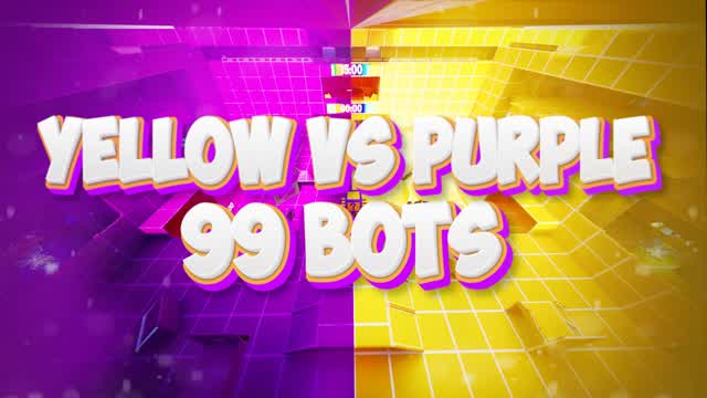 YELLOW VS PURPLE 99 BOTS BOT ROYALE