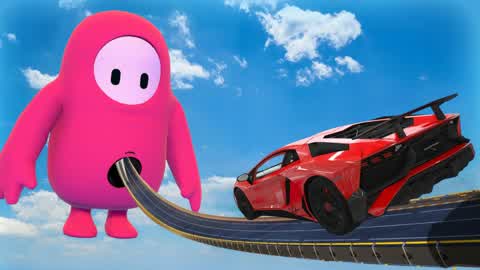 👑 CAR RIDE INTO FALL GUYS 👑