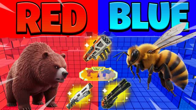 🐻 Bear Vs BEE 🐝 RED VS BLUE 🔴🔵