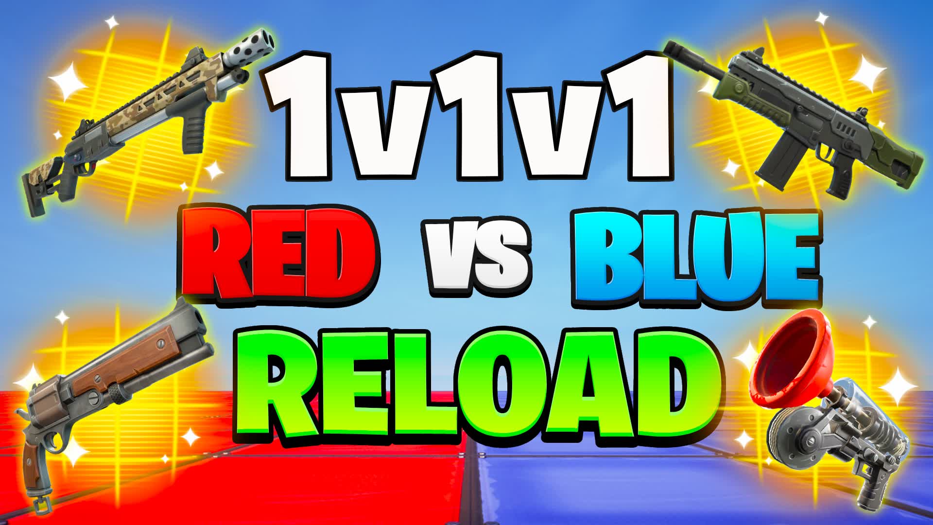 1v1v1 Reload Red vs Blue🔴🔵