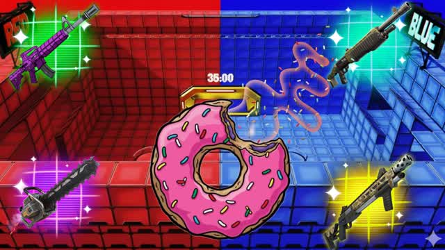 RED VS BLUE🔴🔵ZERO BUILDS💥D'OH EDITION