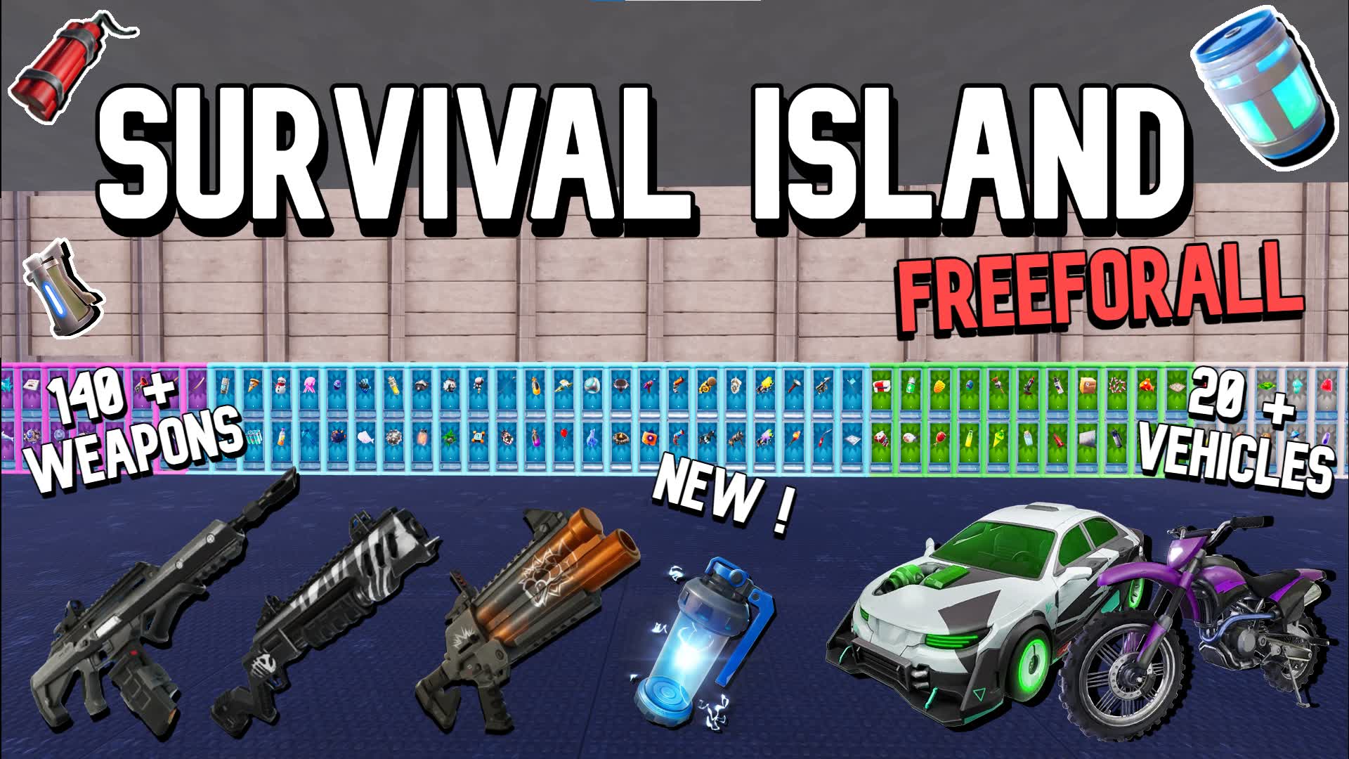 Survival Island FreeForAll 579326632171 by starrex Fortnite Creative Map Code Fortnite.GG