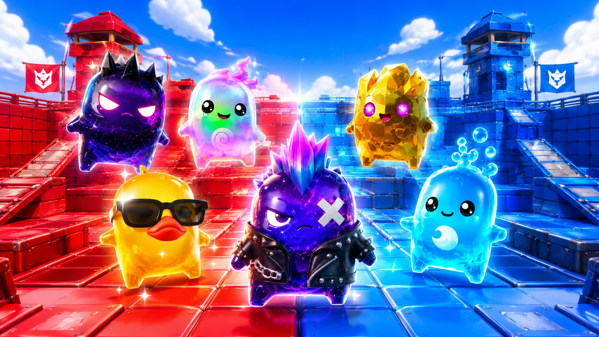 SUPER HERO RED VS BLUE CHAOS