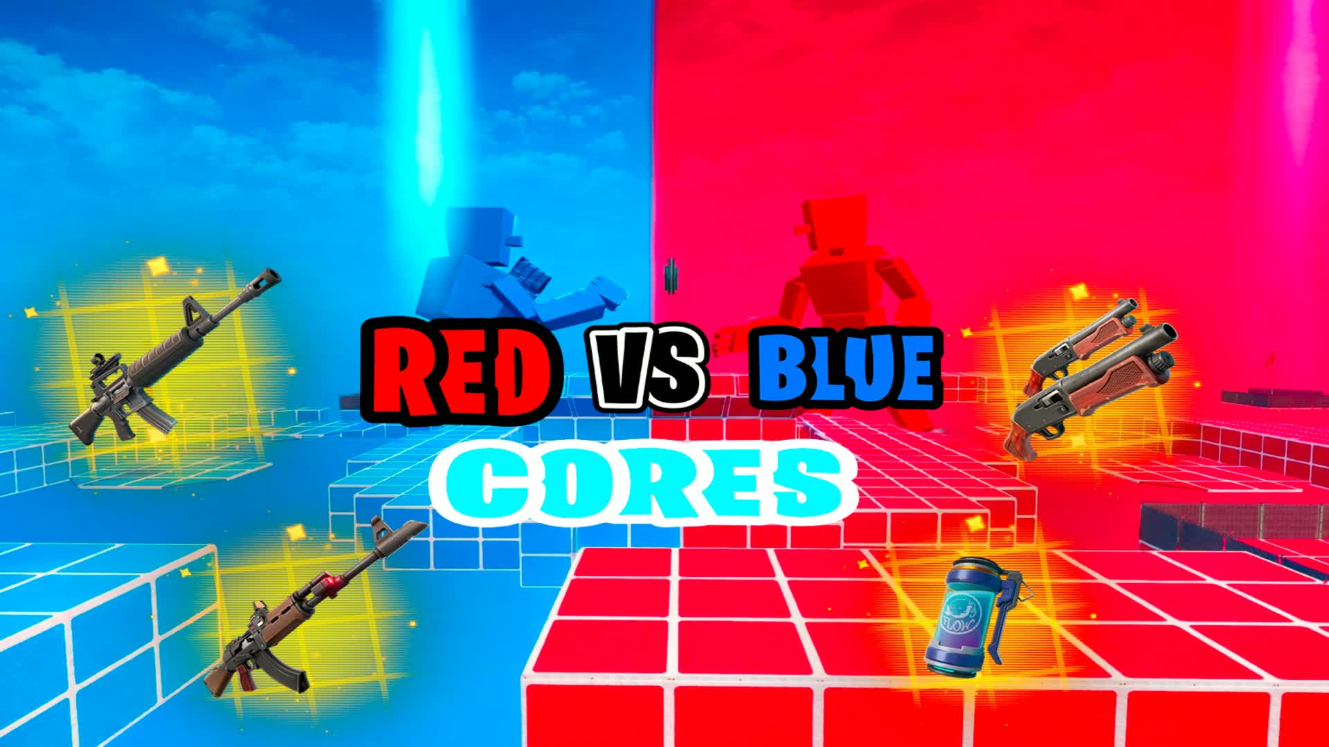 CRAZY RED VS BLUE CORES 🔴🔵