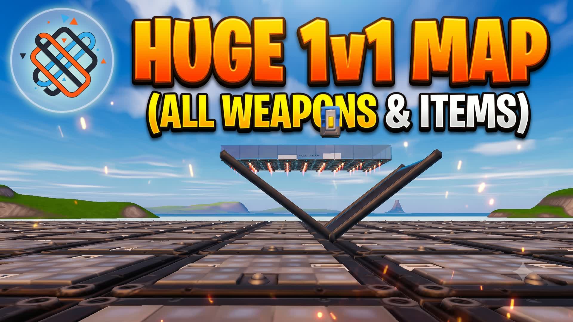 HUGE 1v1 MAP (ALL WEAPONS & ITEMS)