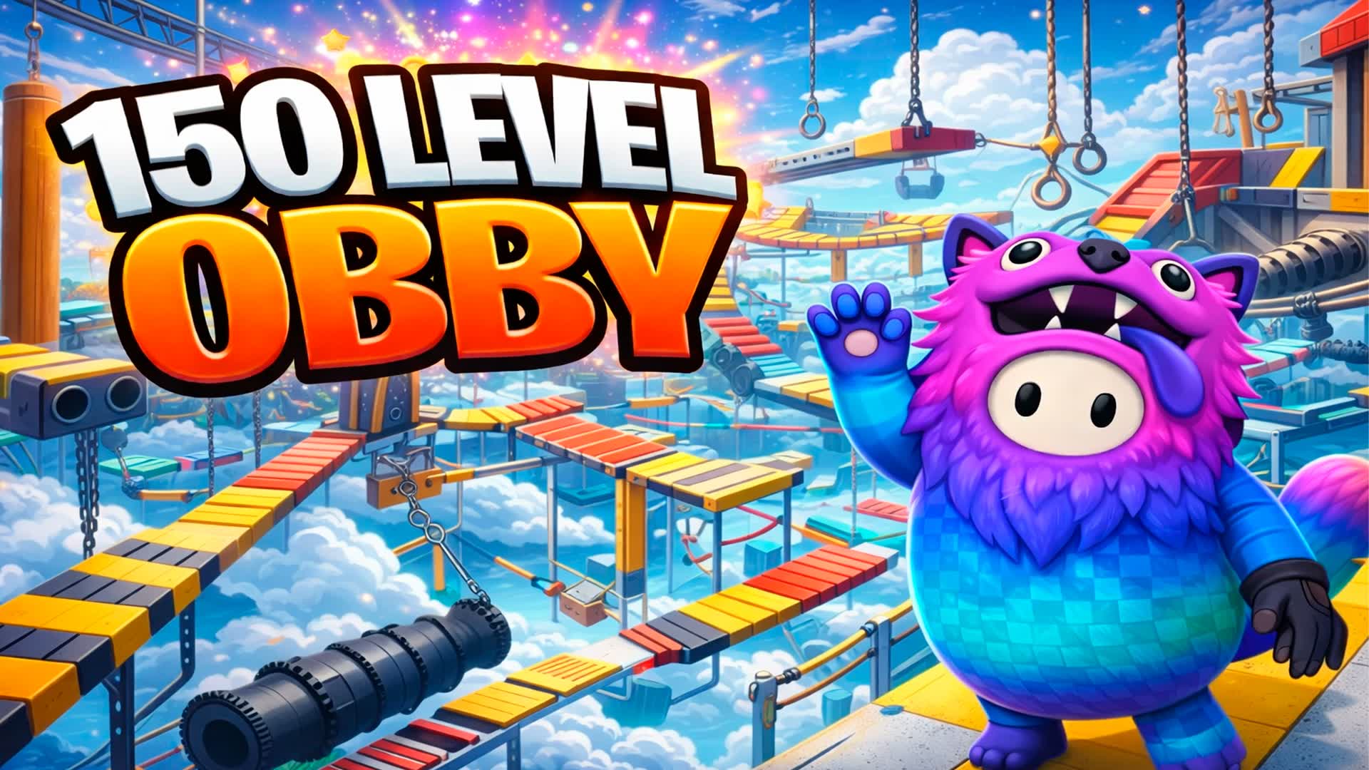 🌈FALL GUYS OBBY 150+ LEVELS