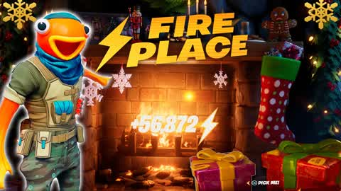 winterfest fireplace christmas cabin