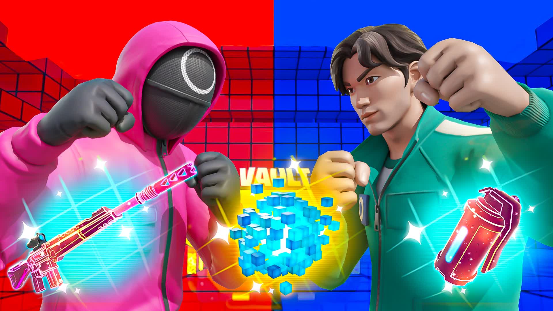 Squid game Super red vs blue🔵🔴