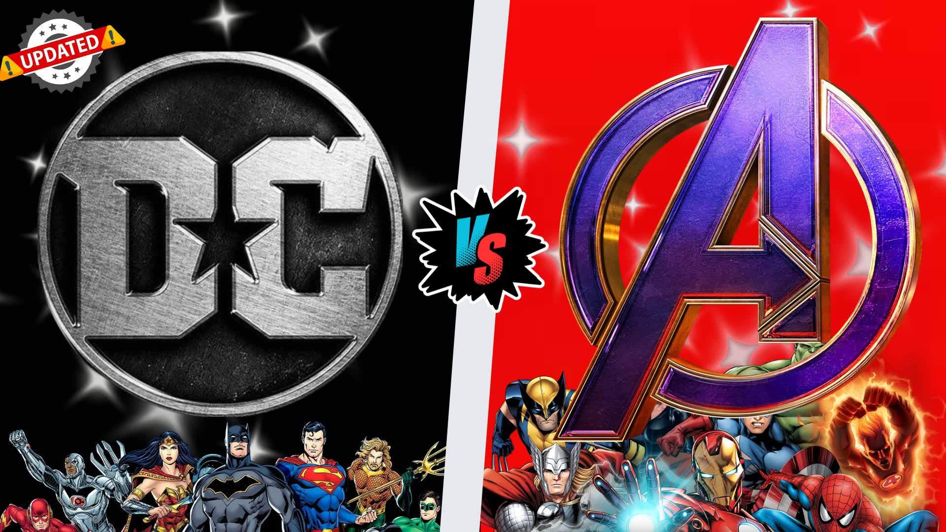 MARVEL VS DC CRAZY RED VS BLUE BATTLE