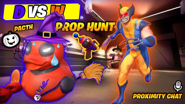DeadPool VS Wolverine Prop Hunt🎃🛒