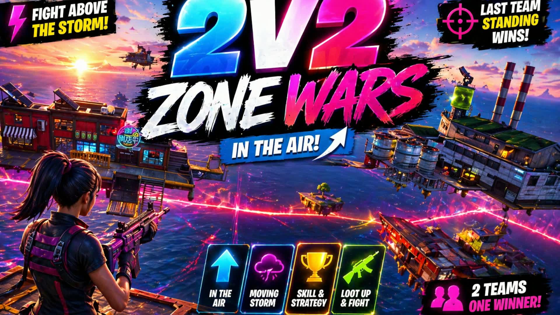 SKY ZONE WARS 2V2 🌩️空中でバトル！