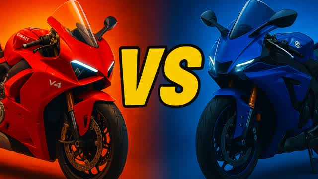 DUCATI VS YAMAHA RED VS BLUE 🔴🔵🏍