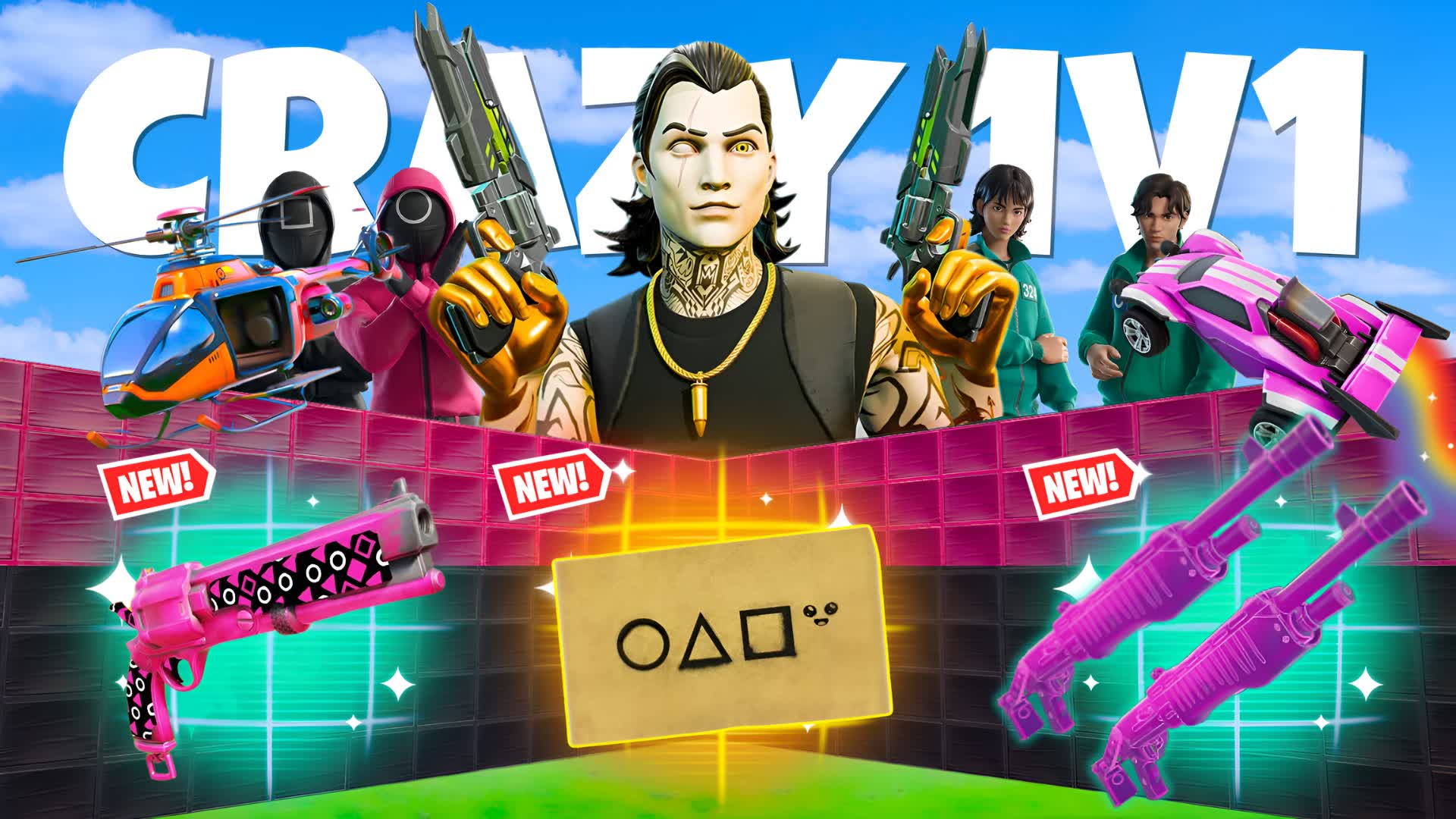 CRAZY 1V1 SQUID FFA - ALL GUNS & RIDES🦑
