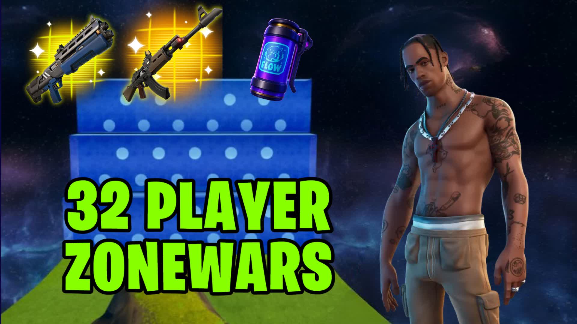 32 PRO PLAYER ZONE WARS 8677-4850-1096 by rusobj - Fortnite Creative ...