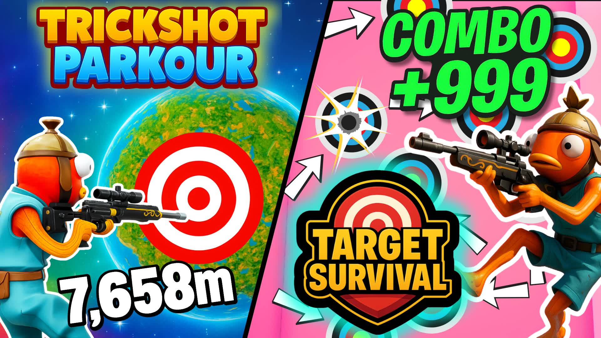 BASIC TRICKSHOT🎯 / Target Survival🏆
