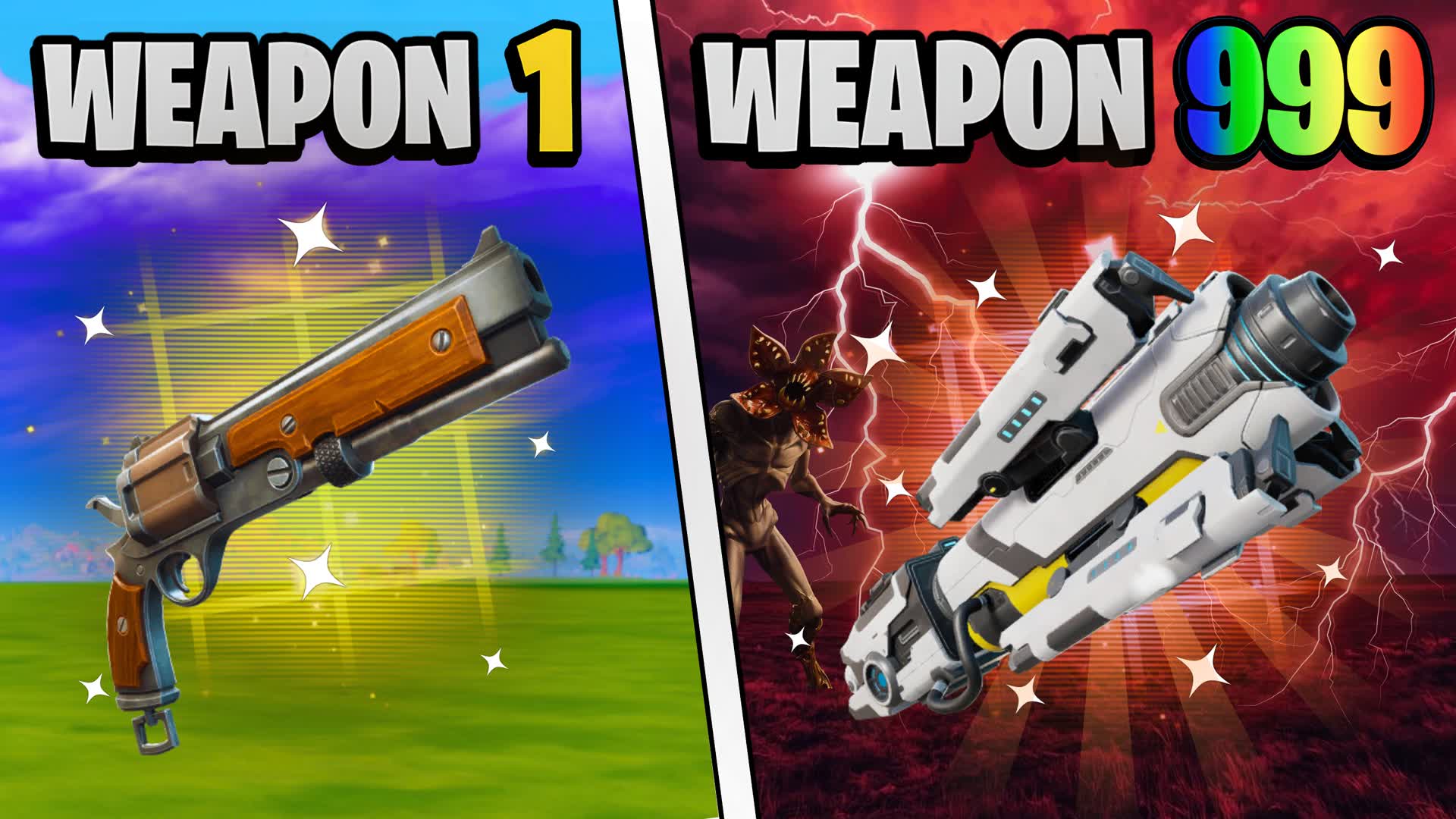 🔴STRANGER THINGS GUN GAME 🔫 ONE SHOT🎯