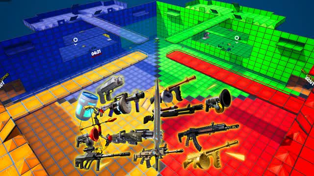 MEGA RED VS BLUE 🔴🔵🟡🟢