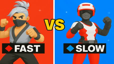 1 V 1 build fight slow motion and fast