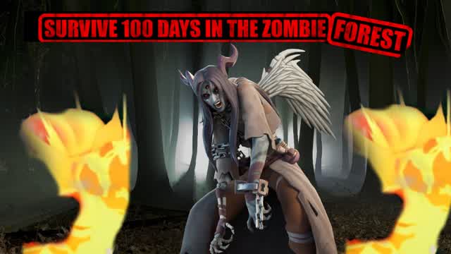 SURVIVE 100 DAYS IN THE ZOMBIE FOREST🧟