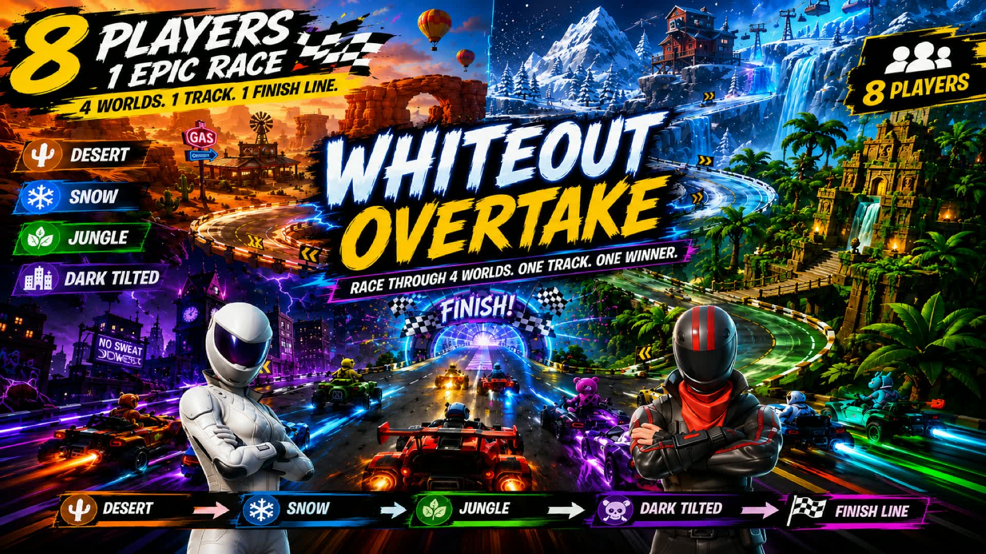 Whiteout Overtake Race