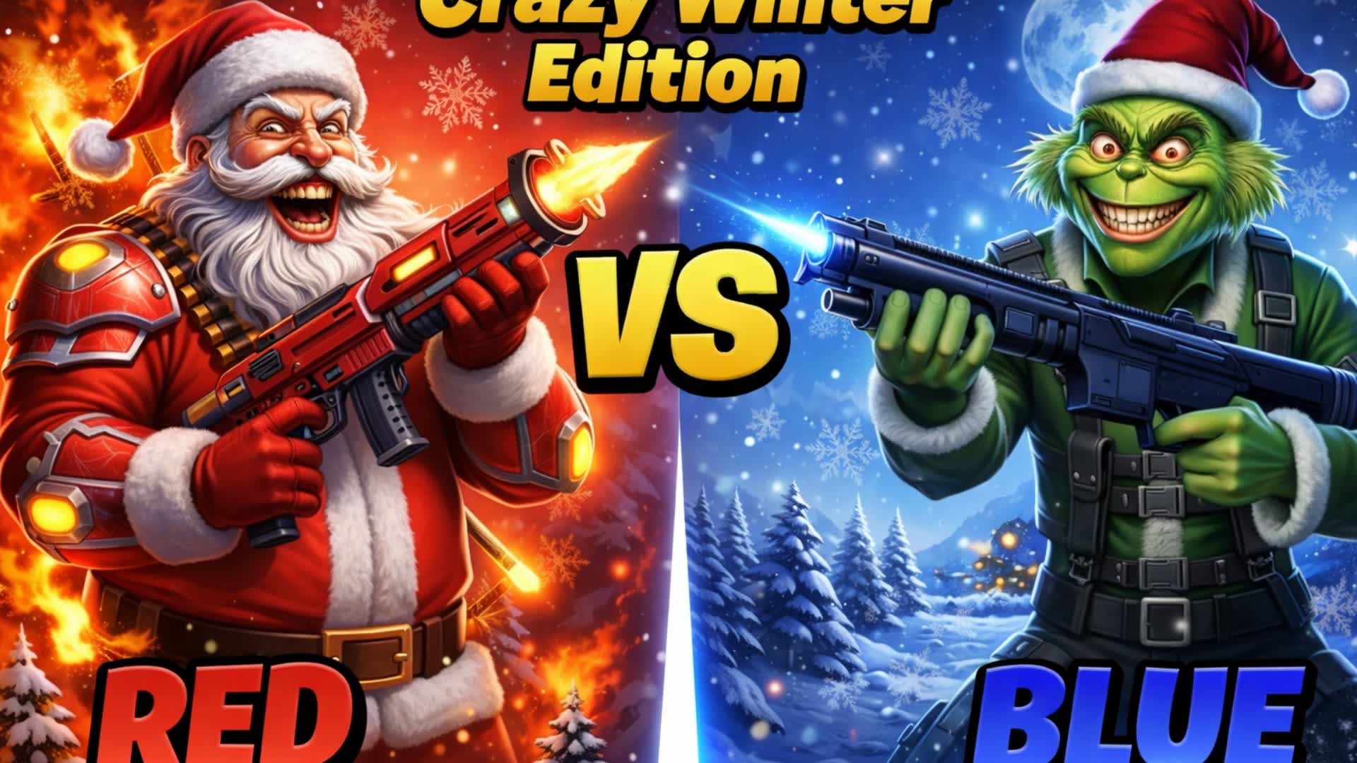 WINTER RED VS BLUE:SANTA VS GRINCH
