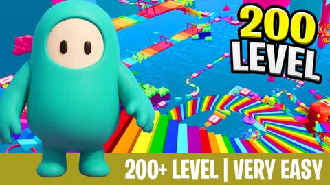 🌈 FUN FALL GUYS 200+ OBBY PARKOUR CHAOS