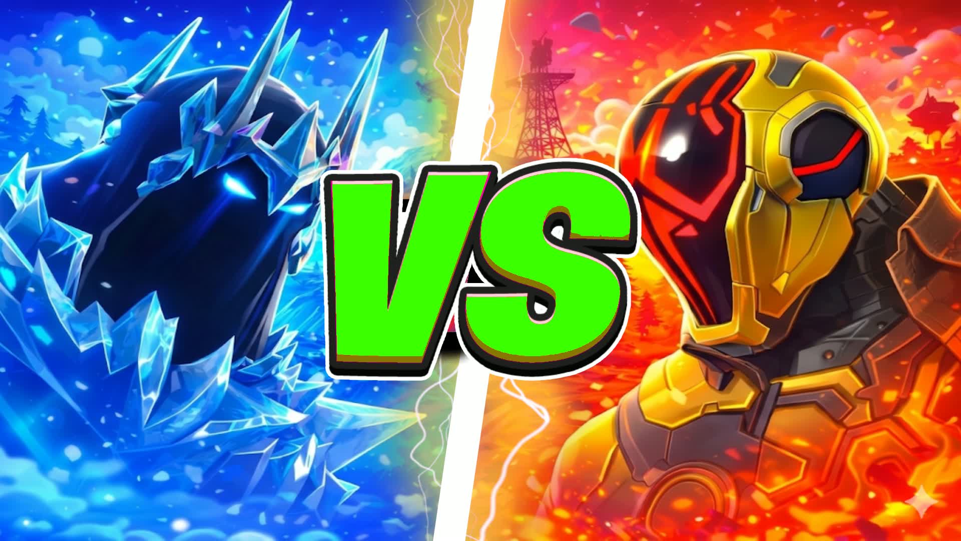 ファッションショー ファイア対アイス レッド対ブルー